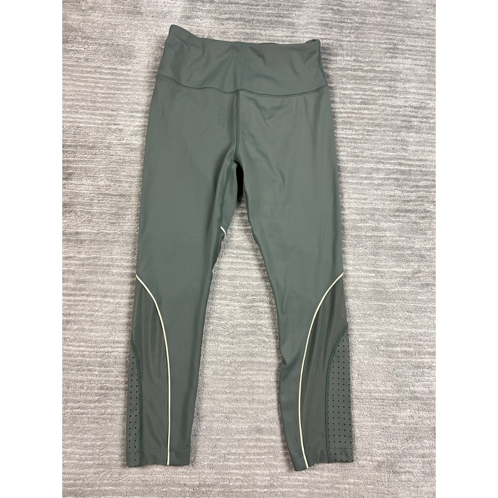 Avia Leggings Womens S Teal Tundra AVL29125 High Rise Mesh Laser Cut Perforated